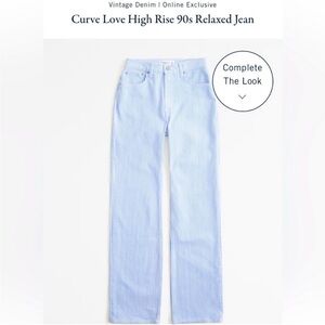 Abercrombie & Fitch Blue and White Striped Jeans
